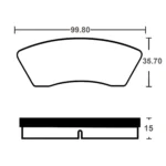 لنت ترمز عقب پژو 405 سوپرلایف - تصویر 2
